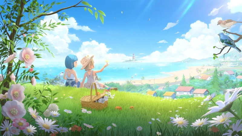 温かみのあるアニメ調の色彩と心地よい音楽が島の暮らしを彩ってくれる