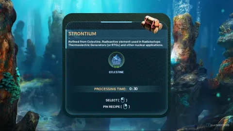 『Subnautica 2』で終盤のクラフトに必須の放射性物質「ストロンチウム」の効率的な入手方法が判明！鍵を握るのは「セレスタイト」の精製
