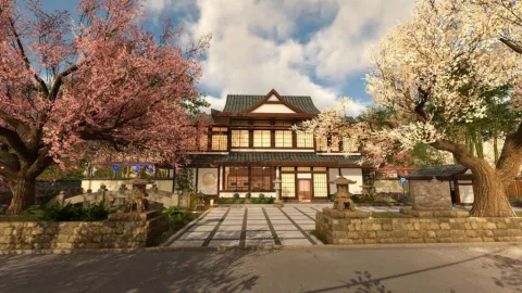 『House Flipper 2』が日本の田園風景を舞台にした新DLC「Sakura」をリリース！ 富士山を望む「Akamatsu Valley」で古い家屋をリノベーションしよう