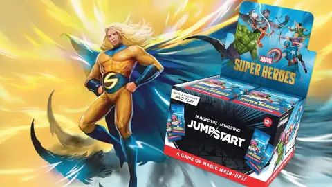 『マジック：ザ・ギャザリング』最新セット「Marvel Super Heroes」のジャンプスタートブースターボックスが発売前にもう31%オフ！遊びやすいテーマデッキを組んでヒーローたちと冒険しよう！