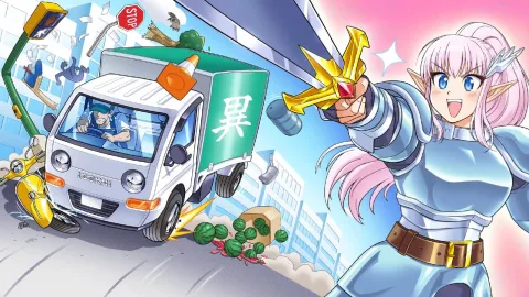 Steam Next Festで異色の新作デモ『Truck-kun is Supporting Me from Another World』が話題！『GTA』と『クレイジータクシー』が異世界転生と融合したカオスなゲームプレイに注目が集まる