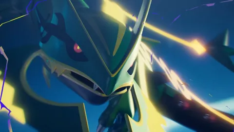 物理版ポケカとモバイルゲーム『Pokémon TCG Pocket』にメガレックウザをテーマにした新セットがそれぞれ登場！ 発売日と配信日が決定しました！