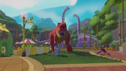 開発元Panic Stationsが贈る新作協力プレイゲーム『Very Safe Dino Park』が発表！恐竜に食われたゲストが電力になるカオスな運営シミュレーションが登場