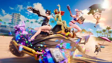 『フォートナイト』でDCコラボ「Hot Bat Summer」が開幕！セクシーな夏衣装のバットマンやハーレイ・クインたちが登場、限定アイテムや新ロケーションも追加！