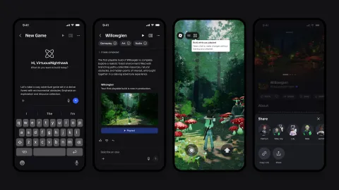 『Roblox』がAIでテキストからゲームを自動生成する新ツール「Build」を発表！モバイルから誰でも手軽にゲーム制作が可能に！プロフェッショナル向け機能も追加予定