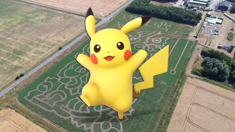イギリスに『ポケットモンスター』30周年記念の巨大「ポケモンメイズ」が登場！上空から見るとピカチュウたちが浮かび上がるユニークなトウモロコシ畑の迷路でピクニックも楽しめる？