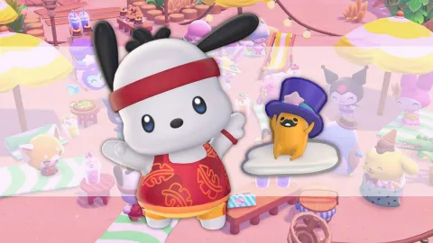 『Hello Kitty Island Adventure』トップハットぐでたま攻略 人魚ゲート北の岩場で撮影