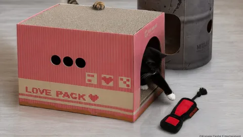 『Metal Gear』と片耳猫ウノがコラボ、段ボール箱型爪とぎなどをCatCon 2026で販売