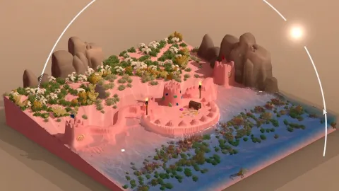 『Sandcastle』Steam体験版、砂遊びに5時間没頭できるサンドボックス