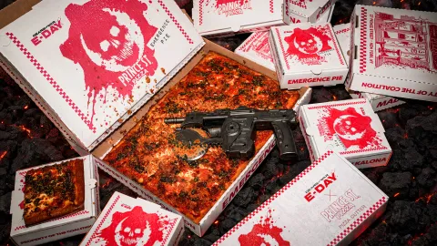 『Gears of War: E-Day』発売記念、米国とトロントで限定ピザを販売