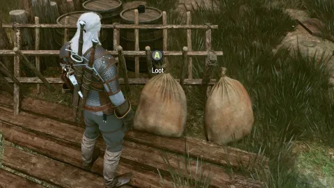 『The Witcher 3 Remastered』の戦利品統合では近くの死体のアイテムをまとめて表示できます