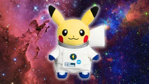 ポケモンとESAが宇宙テーマのグッズを発売、宇宙服姿のピカチュウぬいぐるみも登場