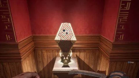 『Hellraiser Revival』のLeviathanの小像パズルは、先端パーツを入手して迷路模様をそろえると解けます