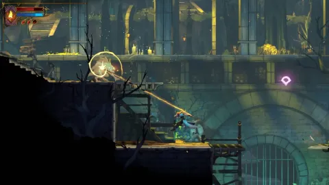 『Castlevania: Belmont's Curse』のムチ攻撃は敵に当たる前の攻撃入力で発動します