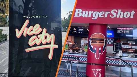 RockstarがマイアミでGTA 6のプロモーションを展開、アリーナ内に劇中のバーガー店も登場