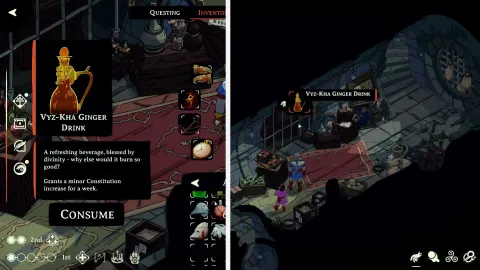 『Esoteric Ebb』の隠しアイテム「Vyz-Khaジンジャードリンク」全4箇所の入手方法！Constitutionを永続強化して冒険を有利に進めよう！