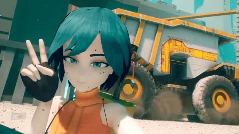 インディーゲーム『Motorslice』、魅力的な主人公「P」がウィッシュリスト急上昇の鍵！チェーンソーを操るそばかす少女の日常がプレイヤーの心を掴む！