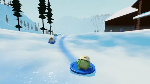 雪山で友達とソリ滑り！Steamで「圧倒的に好評」を獲得した癒やし系協力ゲーム『Sledding Game』が早期アクセス中！