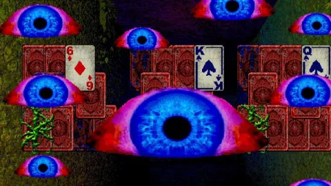 90年代の懐かしさとアナログホラーが融合した異色作！呪われたソリティアゲーム『Forbidden Solitaire』がSteamに登場し、プレイヤーを恐怖の淵へと誘います